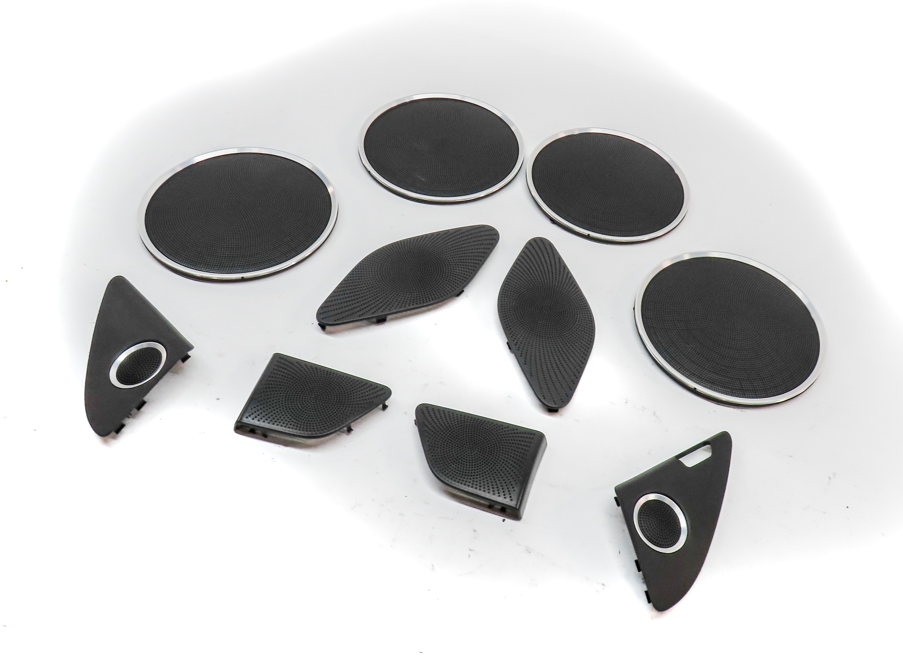 15 AUDI SQ5 B8 8R BANG & OLUFSEN AUDIO SOUND SYSTEM SPEAKER GRILLE COVER SET/10 — exact item pictured
